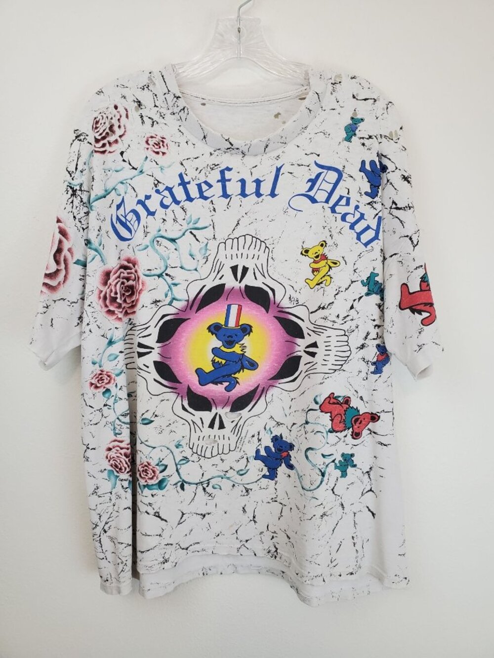 Grateful Dead 1991 dancing bears all over print short sleeved t shirt - flawed - Picture 14 of 14